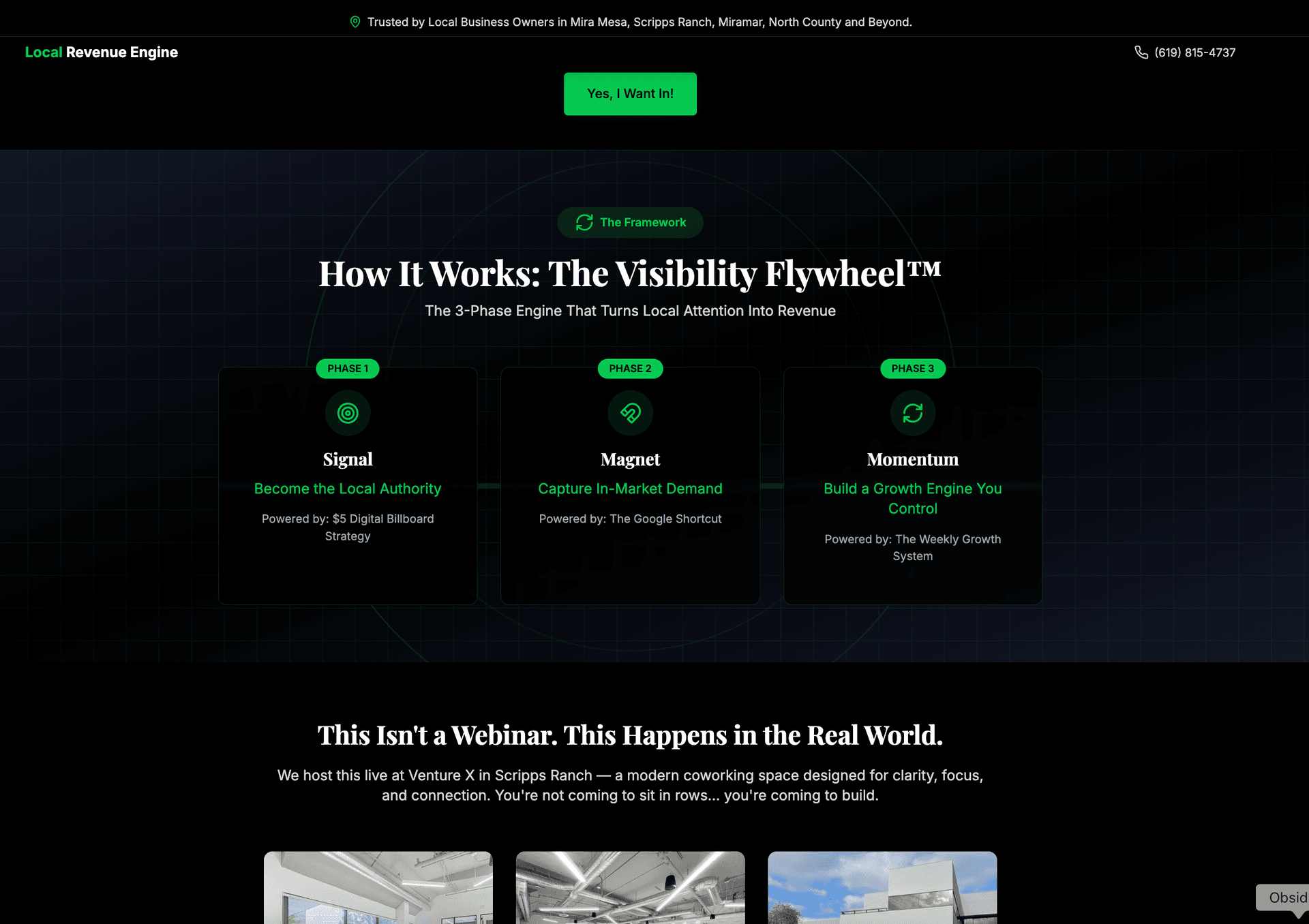 Landing page workshop details and what you will learn section